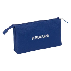 Bolso escolar portatodo safta triple f.c. barcelona navy blue 120x220x30 mm