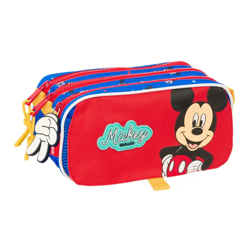 Bolso escolar portatodo safta triple big mickey mouse good day 100x215x80 mm