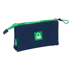 Bolso escolar portatodo safta triple benetton green 120x220x30 mm