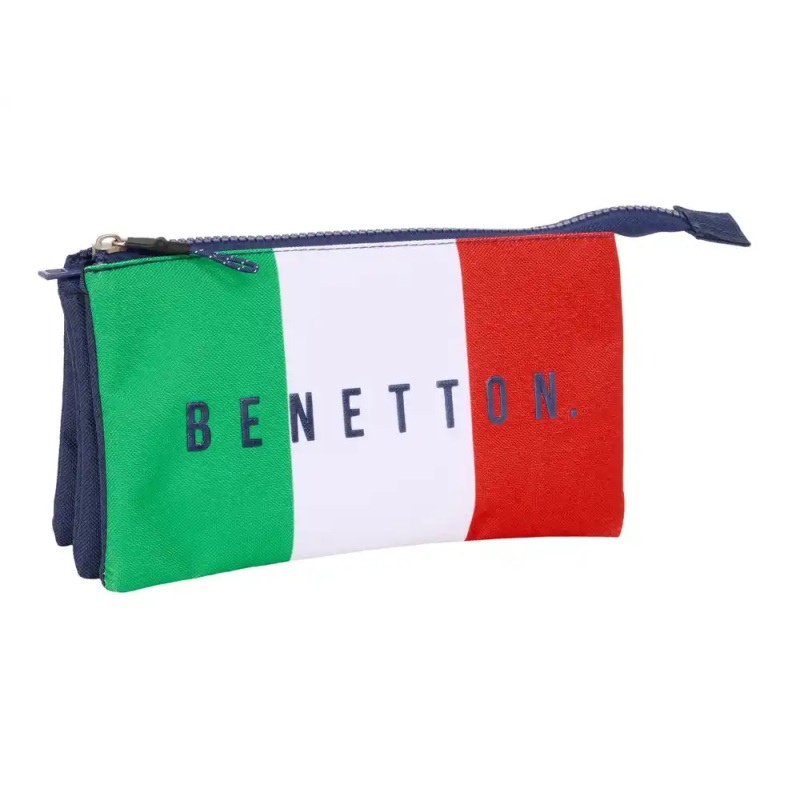 Bolso escolar portatodo safta triple benetton flag 120x220x30 mm