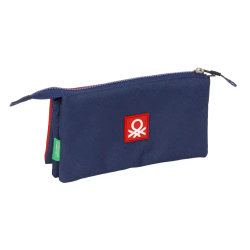 Bolso escolar portatodo safta triple benetton flag 120x220x30 mm