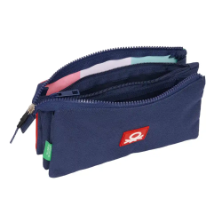 Bolso escolar portatodo safta triple benetton flag 120x220x30 mm