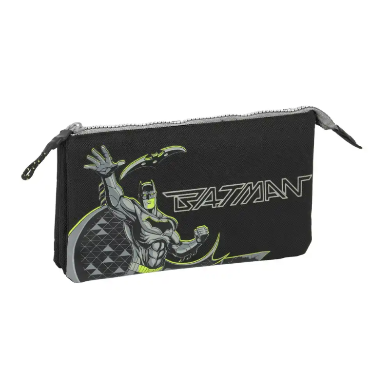 Bolso escolar portatodo safta triple batman game over 120x220x30 mm