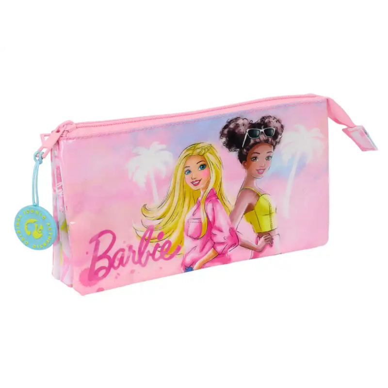 Bolso escolar portatodo safta triple barbie 120x220x30 mm