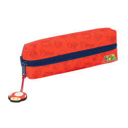 Bolso escolar portatodo safta rectangular con goma elastica 22cm super mario trick 40x220x70 mm