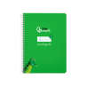 Cuaderno espiral liderpapel a5 pautaguia tapa dura 80h 90gr cuadro pautado 4mm color verde