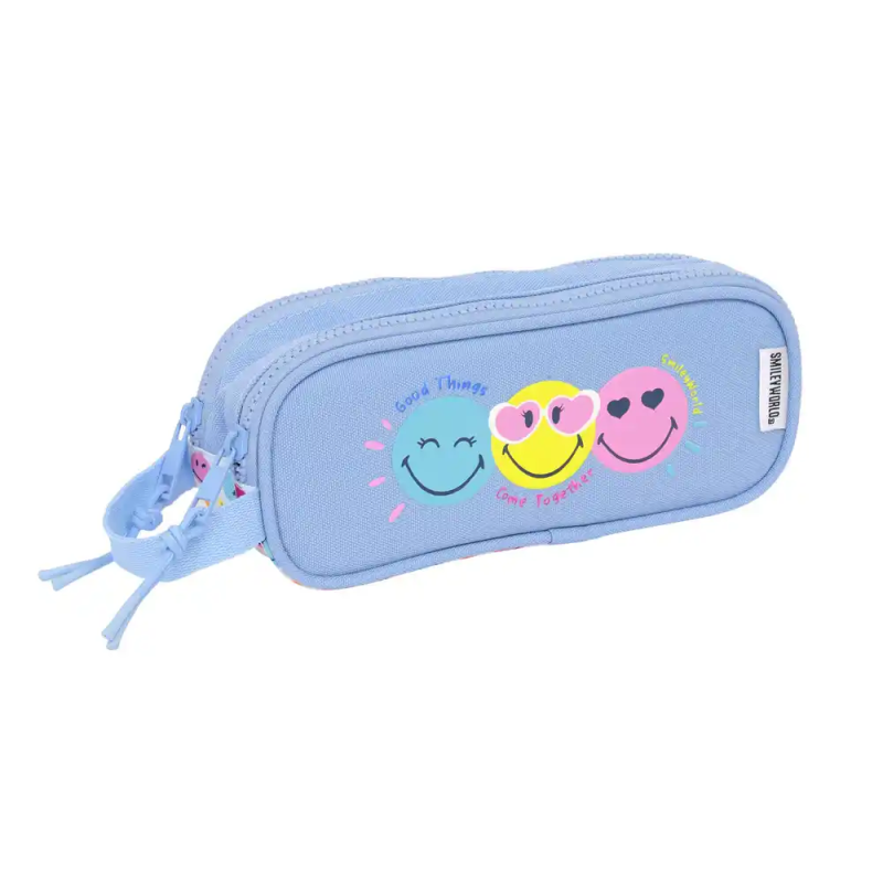 Bolso escolar portatodo safta doble reciclado smiley world joyful 80x210x60 mm