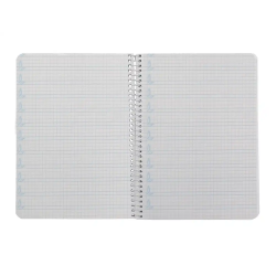 Cuaderno espiral liderpapel a5 pautaguia tapa dura 80h 90gr cuadro pautado 4mm color verde