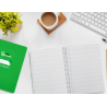 Cuaderno espiral liderpapel a5 pautaguia tapa dura 80h 90gr cuadro pautado 4mm color verde