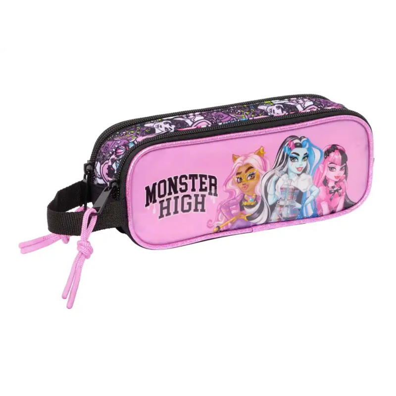 Bolso escolar portatodo safta doble monster high 80x210x60 mm