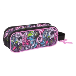 Bolso escolar portatodo safta doble monster high 80x210x60 mm