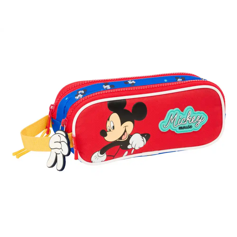 Bolso escolar portatodo safta doble mickey mouse good day 80x210x60 mm