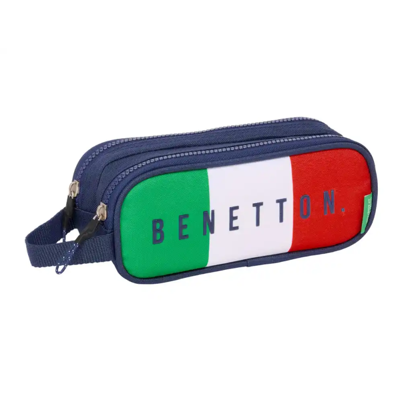 Bolso escolar portatodo safta doble benetton flag 80x210x60 mm