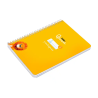 Cuaderno espiral liderpapel a5 pautaguia tapa dura 80h 90 gr cuadro pautado 5mm color amarillo