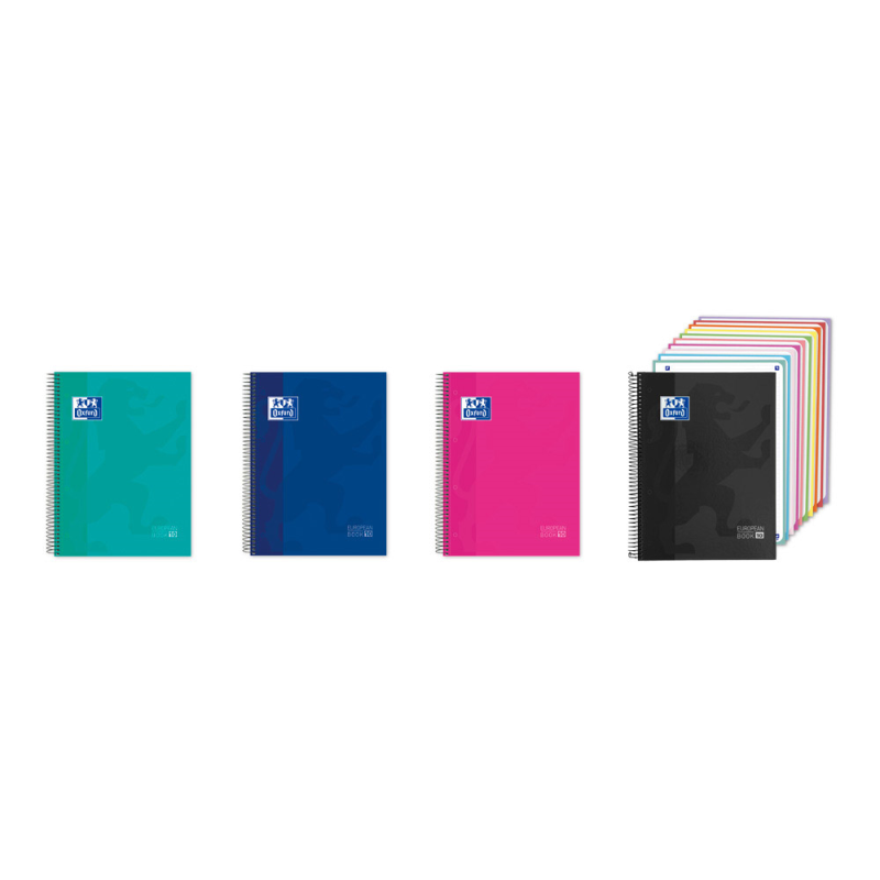 Cuaderno espiral oxford europeanbook 10 tapa extradura din a4 200 hojas horizontal