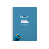 Cuaderno espiral liderpapel a5 pautaguia tapa dura 80h 90 gr cuadro pautado 5mm color azul