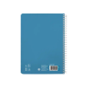 Cuaderno espiral liderpapel a5 pautaguia tapa dura 80h 90 gr cuadro pautado 5mm color azul