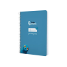 Cuaderno espiral liderpapel a5 pautaguia tapa dura 80h 90 gr cuadro pautado 5mm color azul
