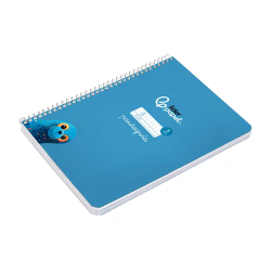 Cuaderno espiral liderpapel a5 pautaguia tapa dura 80h 90 gr cuadro pautado 5mm color azul