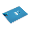 Cuaderno espiral liderpapel a5 pautaguia tapa dura 80h 90 gr cuadro pautado 5mm color azul