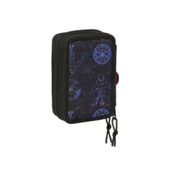 Plumier escolar safta triple 37 piezas spider-man attack 195x125x55 mm