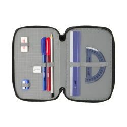 Plumier escolar safta triple 37 piezas spider-man attack 195x125x55 mm