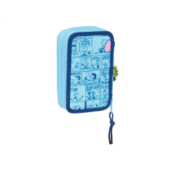 Plumier escolar safta triple 37 piezas snoopy love 195x125x55 mm