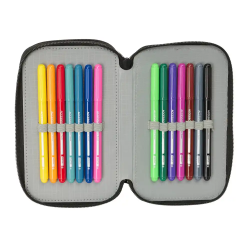 Plumier escolar safta triple 37 piezas safta urban style 195x125x55 mm