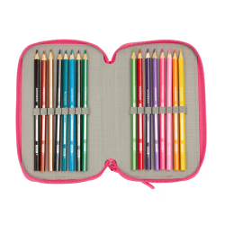 Plumier escolar safta triple 37 piezas safta feeling 195x125x55 mm