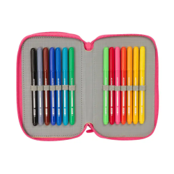 Plumier escolar safta triple 37 piezas safta feeling 195x125x55 mm