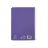 Cuaderno espiral liderpapel a5 pautaguia tapa dura 80h 90gr cuadro pautado 5mm color lila