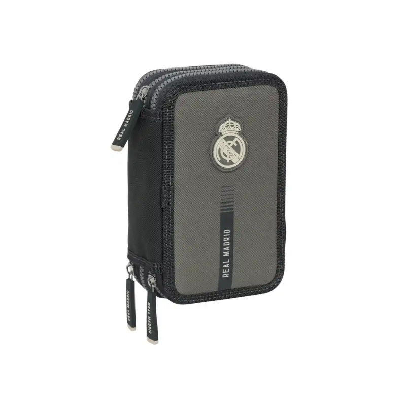 Plumier escolar safta triple 37 piezas real madrid 3 equipacion 24/25 195x125x55 mm