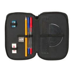 Plumier escolar safta triple 37 piezas nerf game 195x125x55 mm