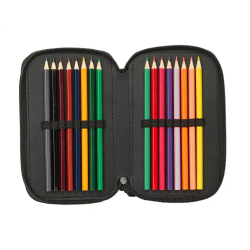 Plumier escolar safta triple 37 piezas nerf game 195x125x55 mm