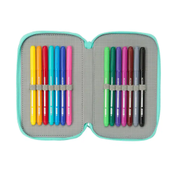 Plumier escolar safta triple 37 piezas na na na bunny 195x125x55 mm