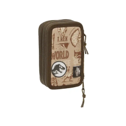 Plumier escolar safta triple 37 piezas jurassic world 195x125x55 mm