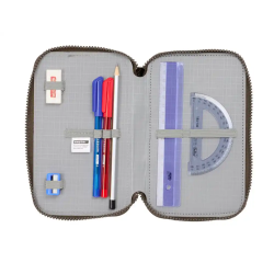 Plumier escolar safta triple 37 piezas jurassic world 195x125x55 mm