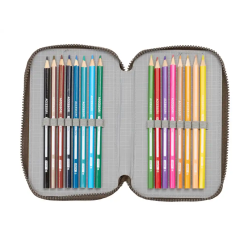 Plumier escolar safta triple 37 piezas jurassic world 195x125x55 mm