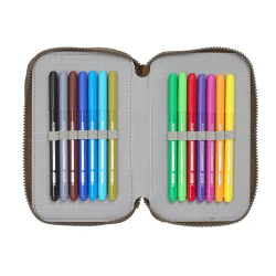 Plumier escolar safta triple 37 piezas jurassic world 195x125x55 mm