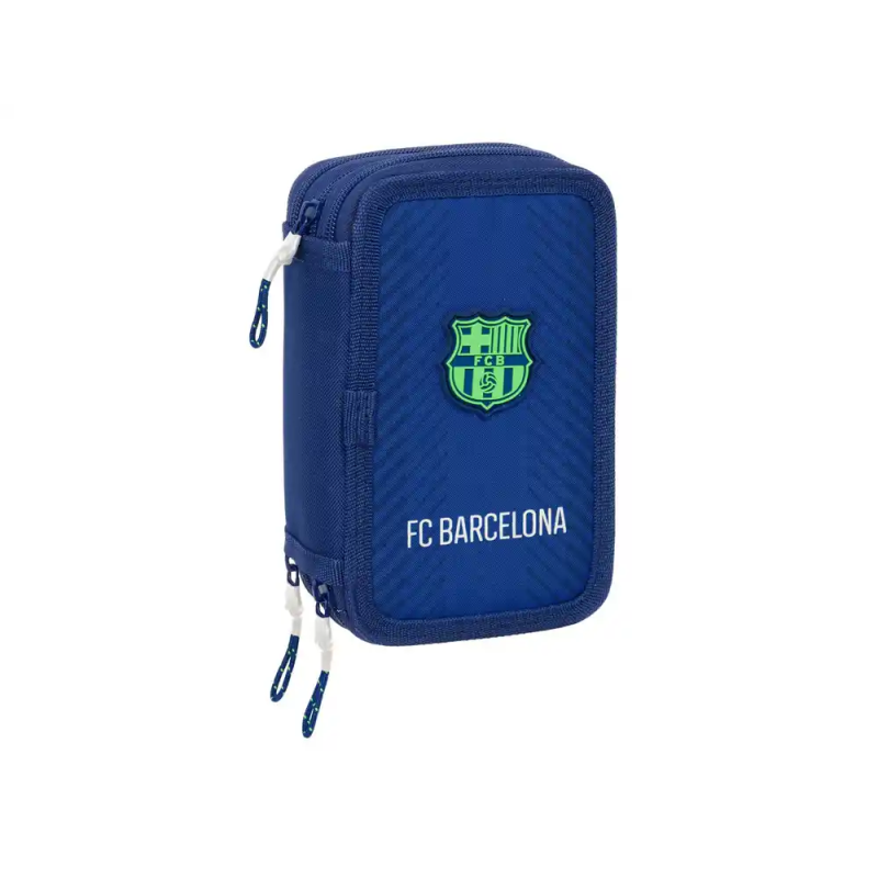 Plumier escolar safta triple 37 piezas f.c. barcelona navy blue 195x125x55 mm