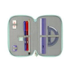 Plumier escolar safta triple 37 piezas cats & dogs 195x125x55 mm