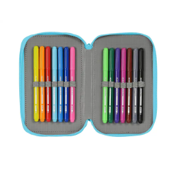 Plumier escolar safta triple 37 piezas blackfit8 cool 195x125x55 mm