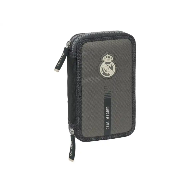 Plumier escolar safta doble pequeño 29 piezas real madrid 3 equipacion 24/25 195x125x40 mm