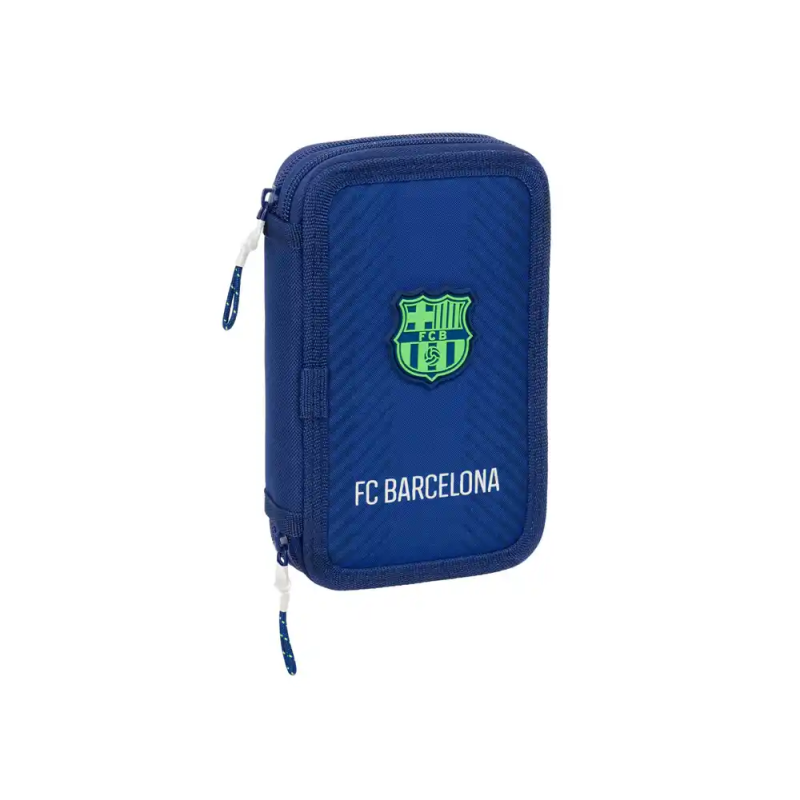 Plumier escolar safta doble pequeño 29 piezas f.c. barcelona navy blue 195x125x40 mm