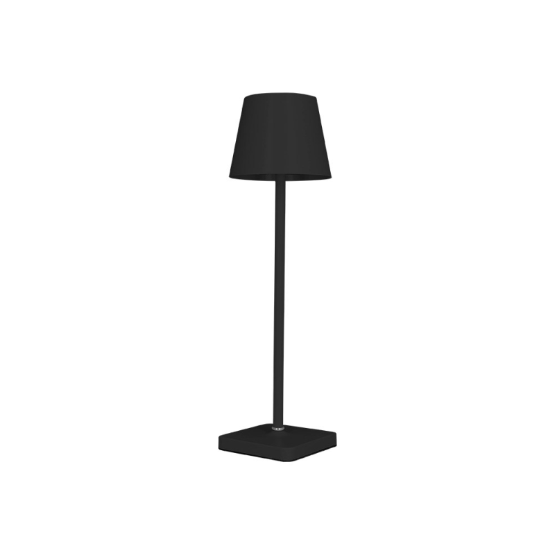 Lampara de escritorio q-connect nova led 2w 200 lm metalica tactil recargable usb-c color negro