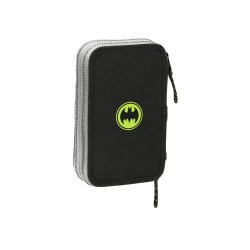 Plumier escolar safta doble pequeño 29 piezas batman game over 195x125x40 mm