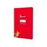 Cuaderno espiral liderpapel a5 pautaguia tapa dura 80h 90 gr cuadro pautado 5mm color rojo