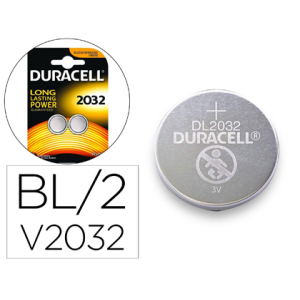 Pila duracell alcalina boton cr2032 blister 2 unidades