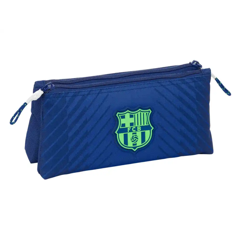 Neceser safta pequeño doble f.c. barcelona navy blue 100x220x80 mm
