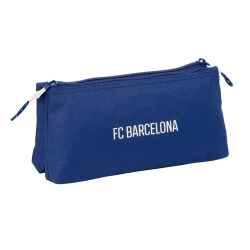 Neceser safta pequeño doble f.c. barcelona navy blue 100x220x80 mm